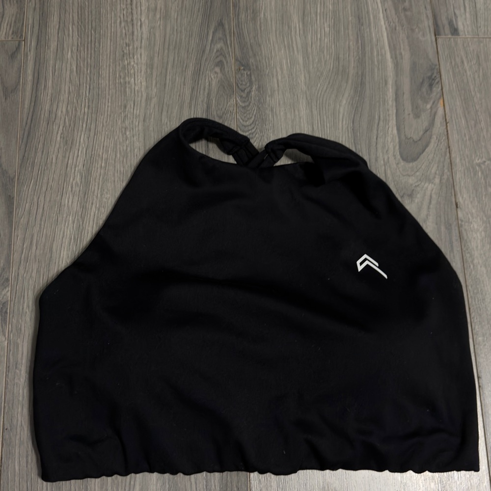 Black Halter Top with Logo